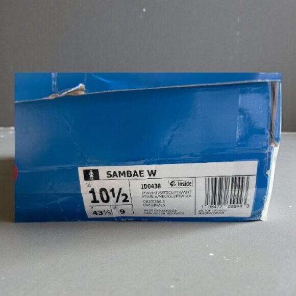 adidas Women's Sambae Shoes 'White Better Scarlet Gum' - Size10.5 (NEW IN BOX) - Picture 8 of 9